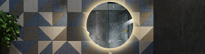 Runde speil med LED-lys – Perfekt for badet ditt