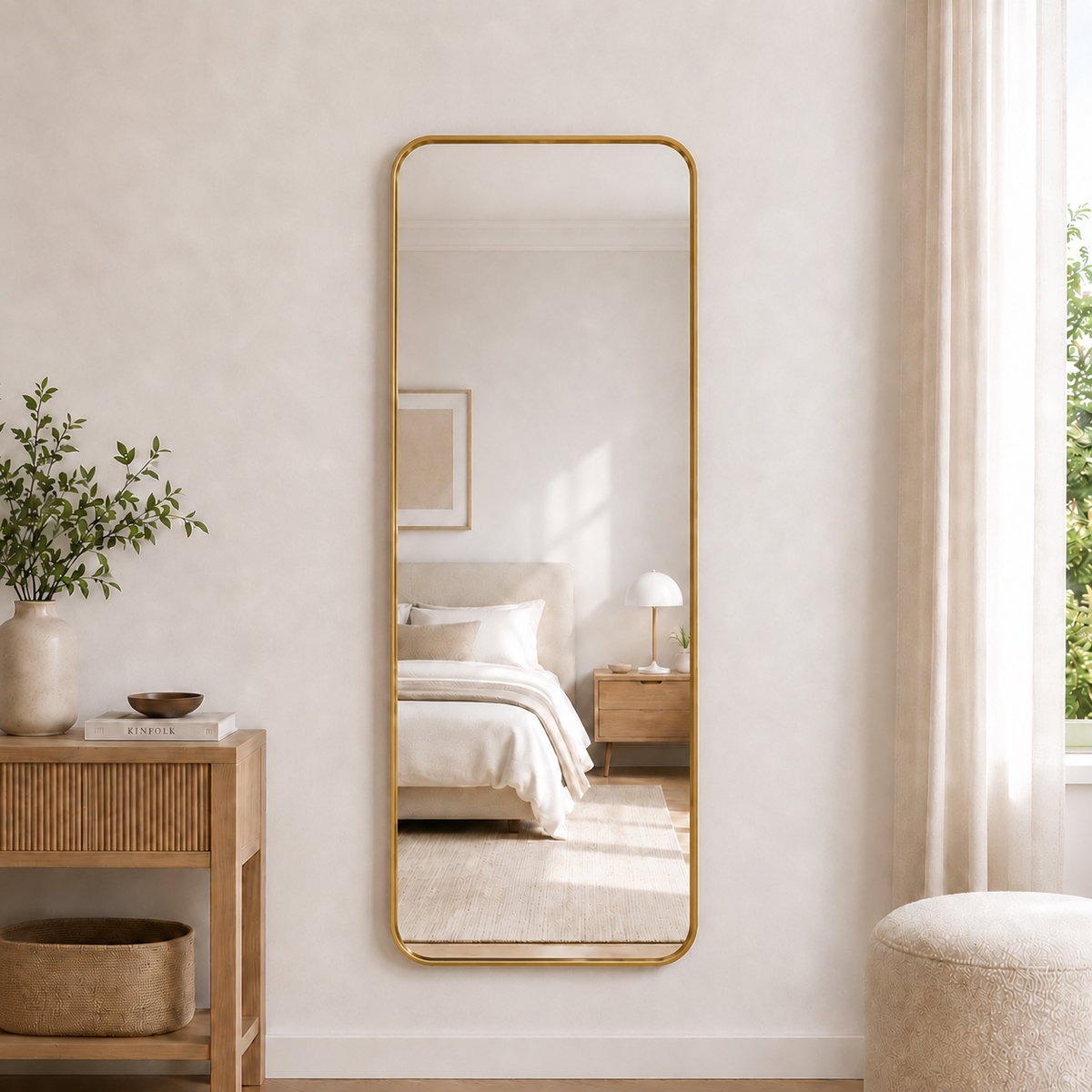 Helfigur speil 60x170 cm - Gull ramme