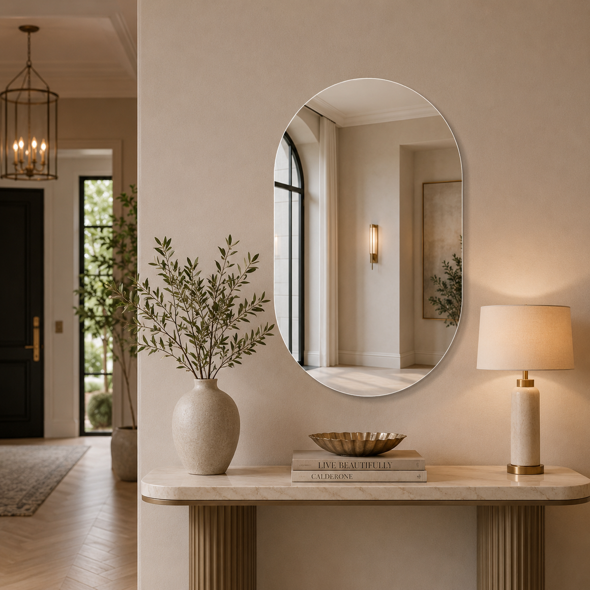Oval Speil 50x80 cm