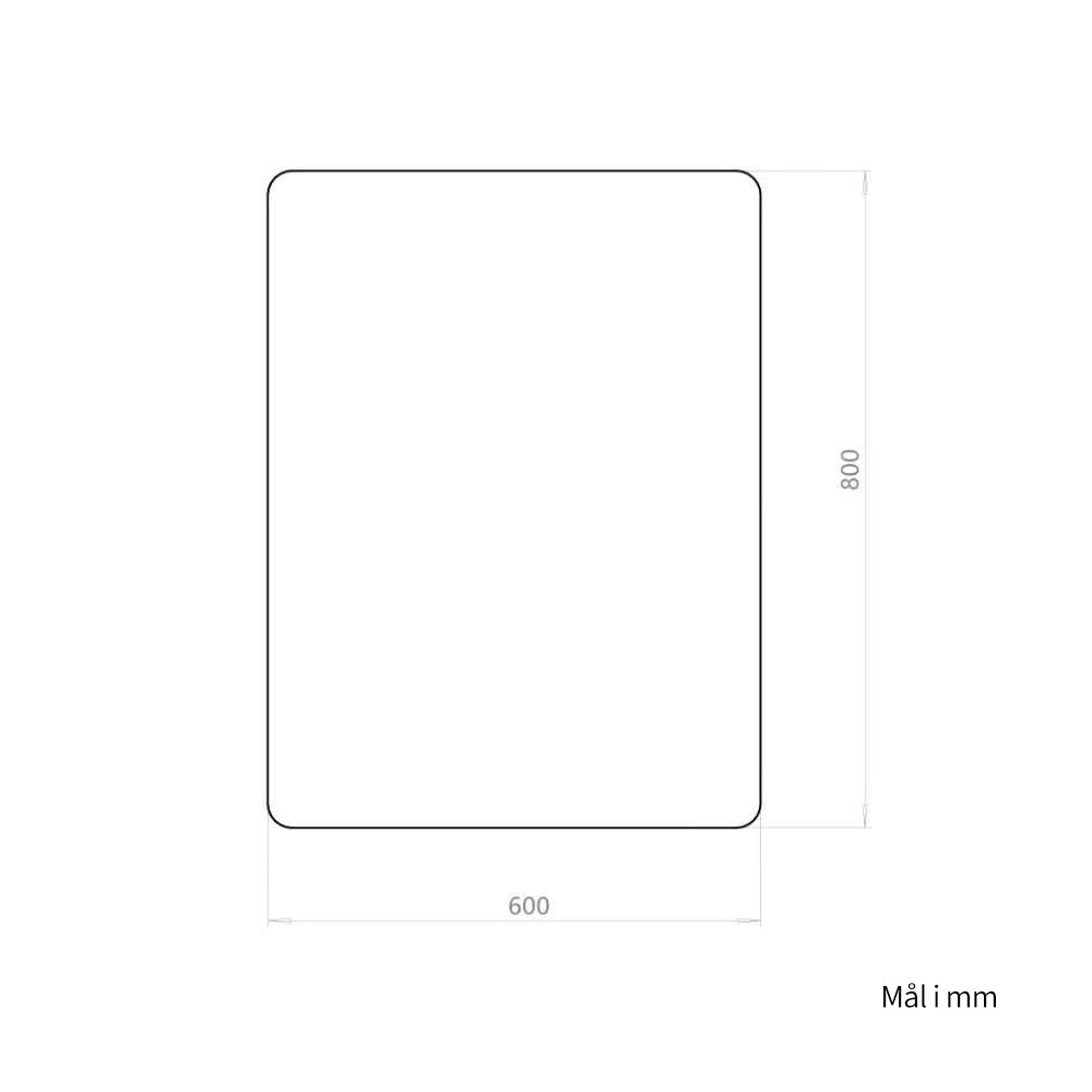 Rektangulært Speil 60x80 cm