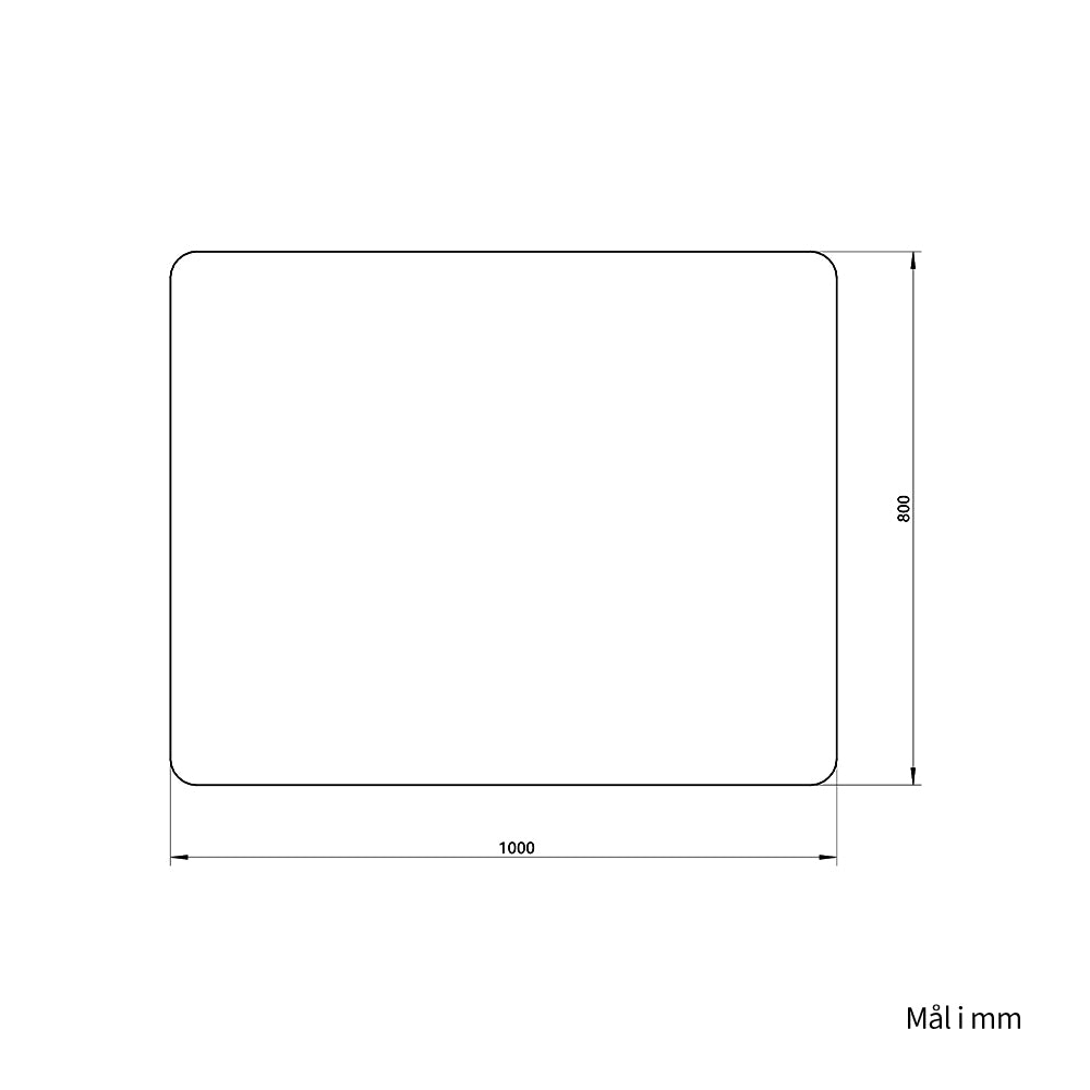 Rektangulært Speil 100x80 cm