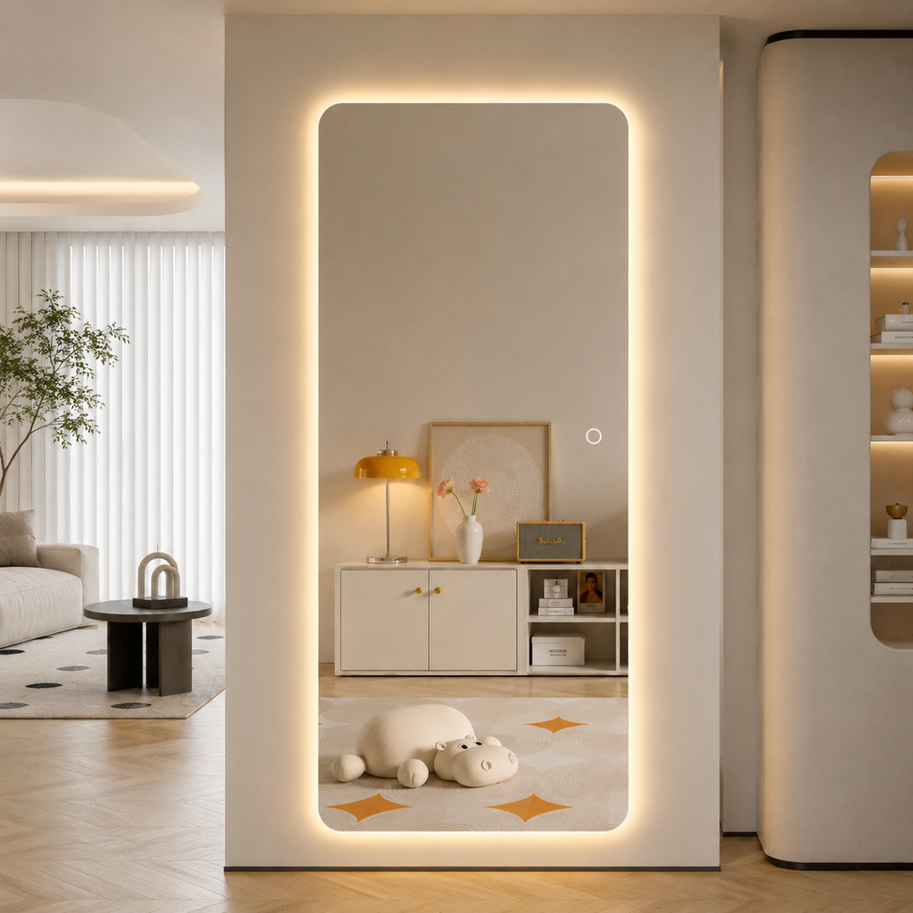 Helfigur Speil med LED-lys 70x170 cm