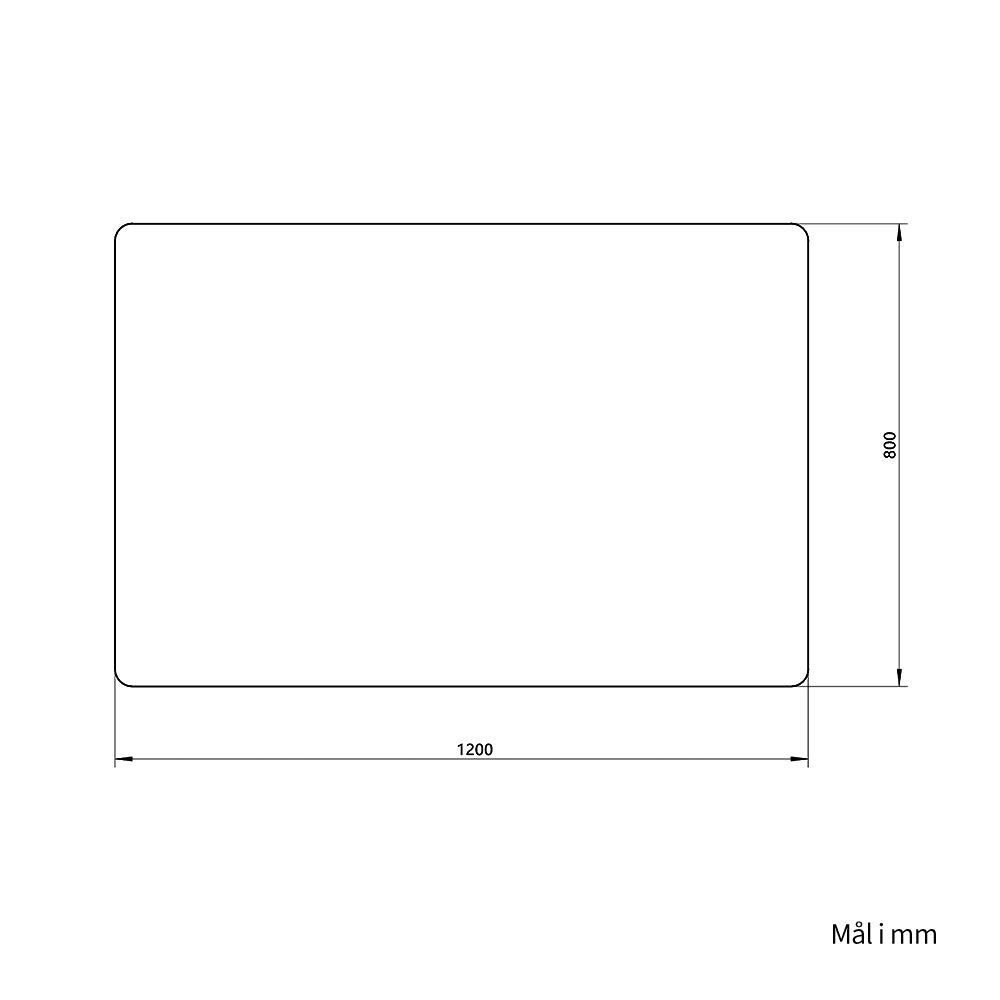 Rektangulært Speil 120x80 cm