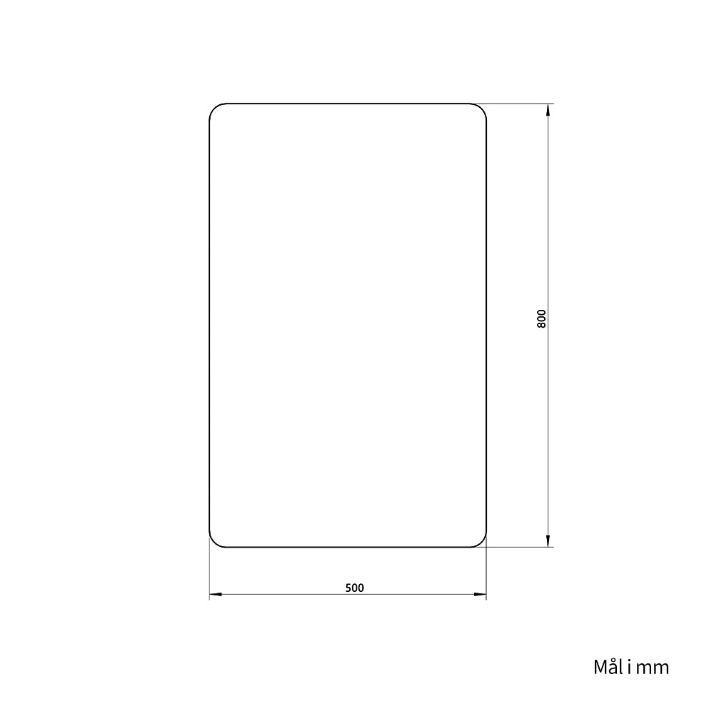 Rektangulært Speil 50x80 cm