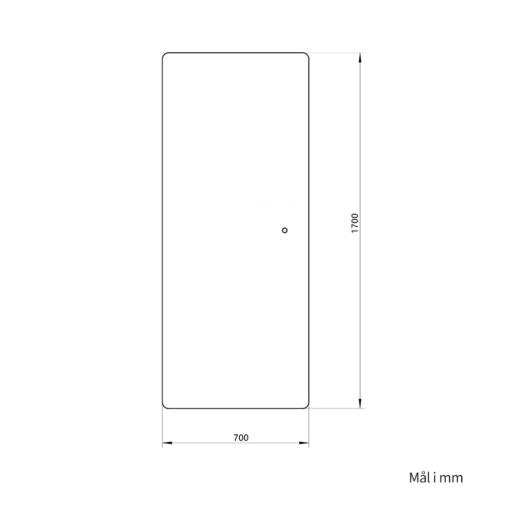 Helfigur Speil med LED-lys 70x170 cm