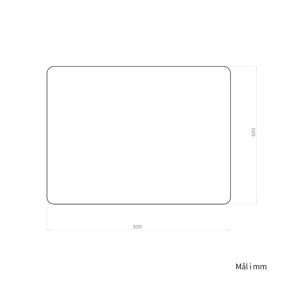 Rektangulært Speil 80x60 cm