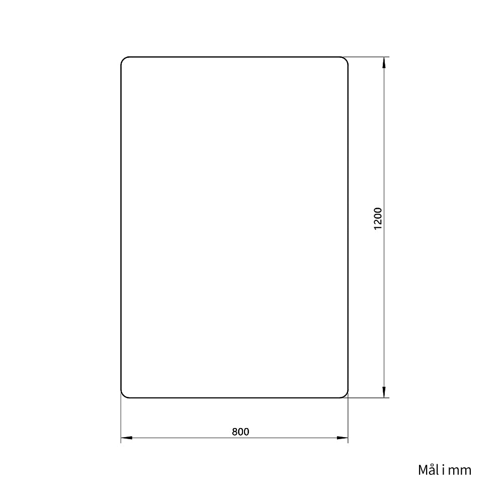 Rektangulært Speil 80x120 cm